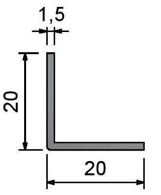 AG-20x20mm - Ceiling Perimeter Angle - BLACK Trims