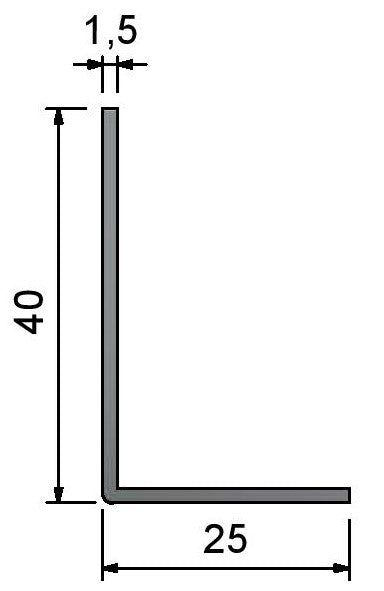 40x25x3000mm angle