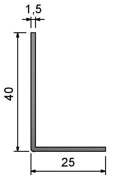 AG-40x25mm Ceiling Perimeter Angle