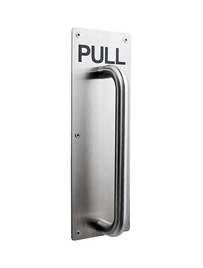 "D" Pull  225mm x 19mm mounted on 300mm x 75mm plate ( SSS )