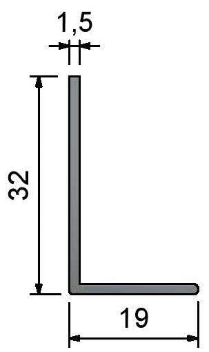 AG-19x32mm - Ceiling Perimeter Angle - BLACK Trims