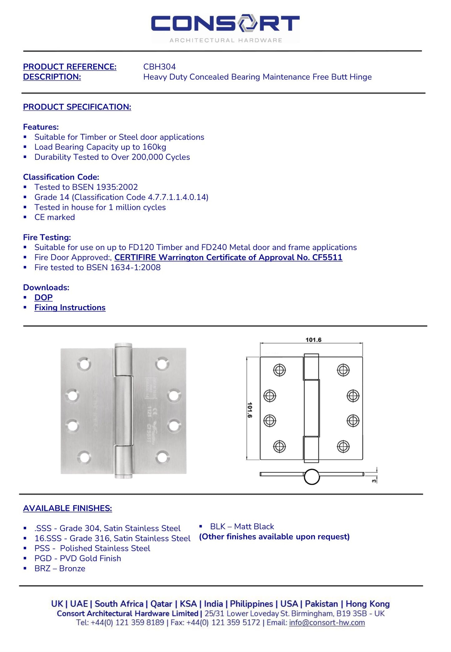 CBH304 Data Sheet