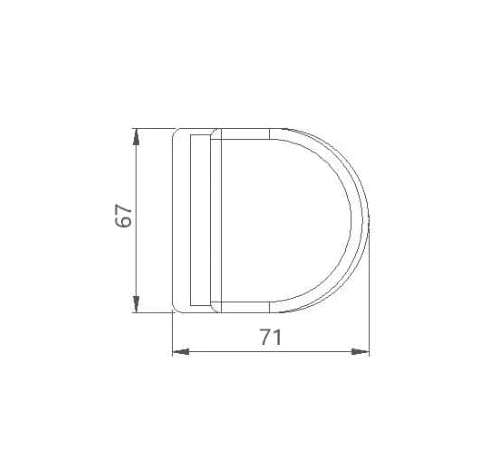 CGL003 Glass Strike Dimensions