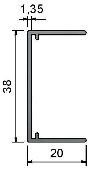 CH20-Type Ceiling Perimeter Channel Trim PARTITIONS LTD