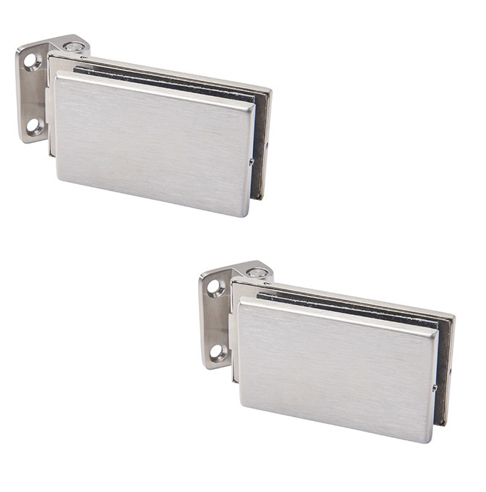 CR511_Pair Glass Door Side Hung Hinges SSS Finish