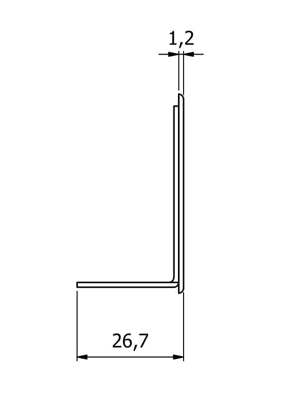 EC-50 50x25mm Glazing Channel Cover