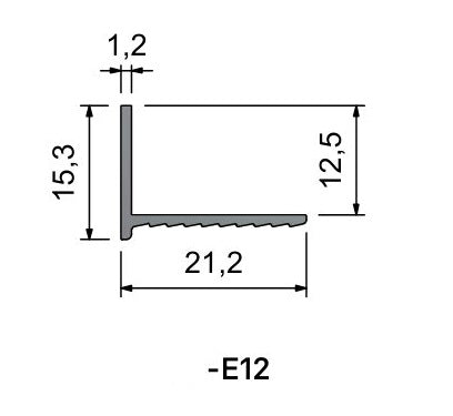 Edge Flexi Bead E12 Dimensions 3000mm RAL9010 - Prepunched