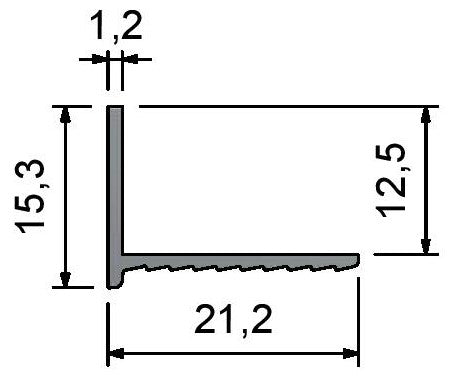 Edge Flexi Bead E12 Dimensions 3000mm RAL9010 - Prepunched