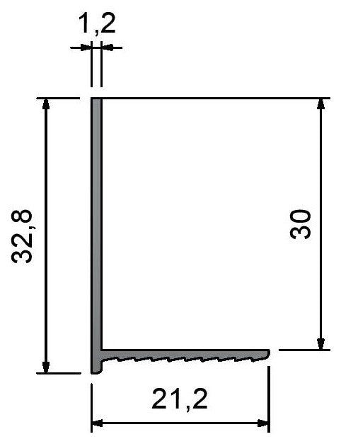 Edge Flexi Bead E30 Dimensions 3000mm RAL9010 - Prepunched