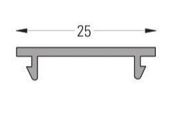 Blank Plate / Head Track - Single Glazed 25mm - PARTITIONS LTD