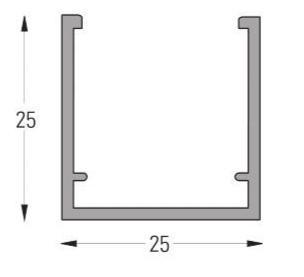GL01_-_Glazing_U_Channel_-_25mm_x_25mm_dimensions
