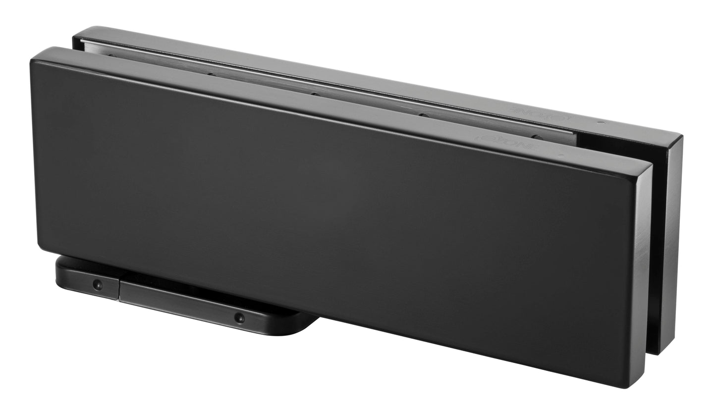 Glass Door Hydraulic Patch Fitting Closer - Black SSS Grade 304