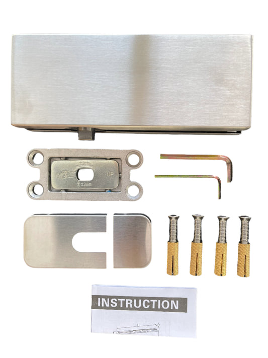 Glass Door Hydraulic Patch Fitting Closer - SSS Grade 304 - Whats In The Box