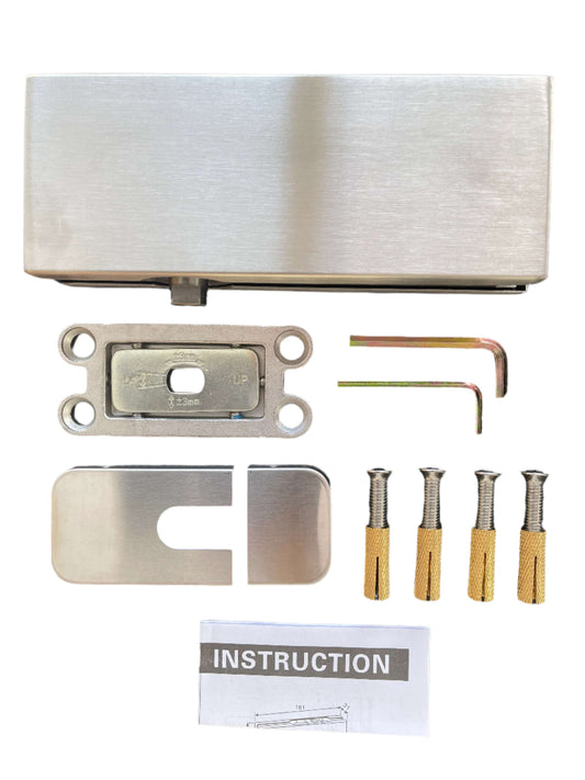 Glass Door Hydraulic Patch Fitting Closer - SSS Grade 304 PARTITIONS LTD