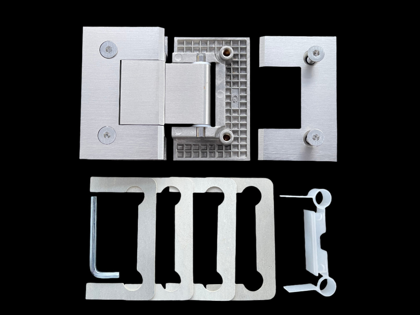 Shower Hinge - Glass to Glass Auto Close PARTITIONS LTD