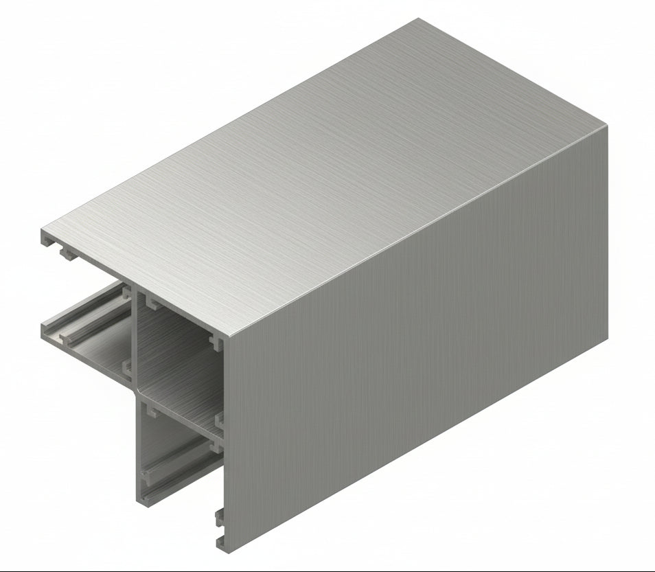 Glazing Corner Profle - 3.0m Aluminium Finish C50