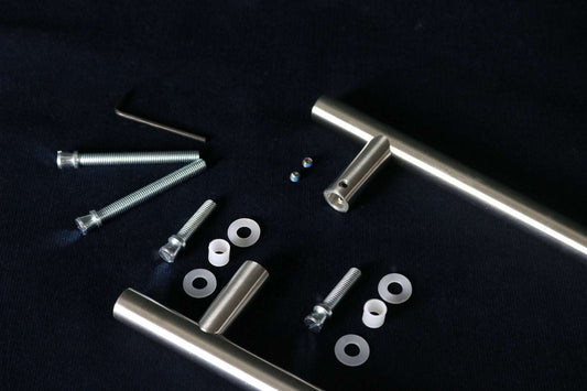 T-Bar Guardsman Door Pull Handles - Back 2 Back 25mm ( SSS ) Grade 304 PARTITIONS LTD