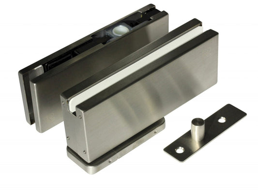 Hydraulic Self Closer Patch Set - Glass Door SSS Grade 304