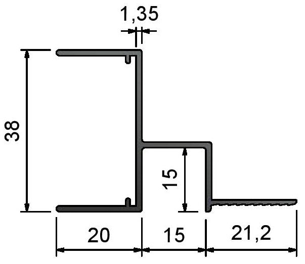 JT15-Type Suspended Ceiling Junction 15mm Shadow Gap Trims