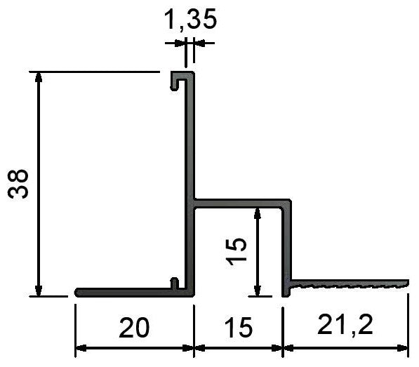 JTA15 Type Suspended Ceiling Junction 15mm Shadow Gap Trims