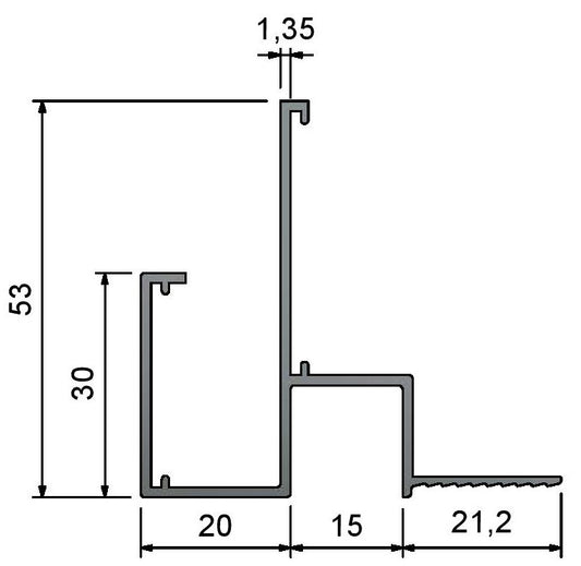 JTFM15-30 Ceiling Trims Section - Diemsnions