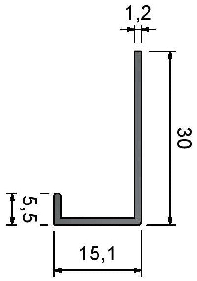 J Type - Trim for 12.5mm plasterboard