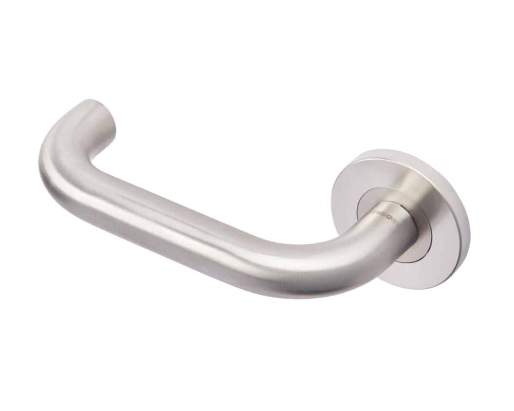Lever Return Door Pull Handles With Rose Sets PARTITIONS LTD