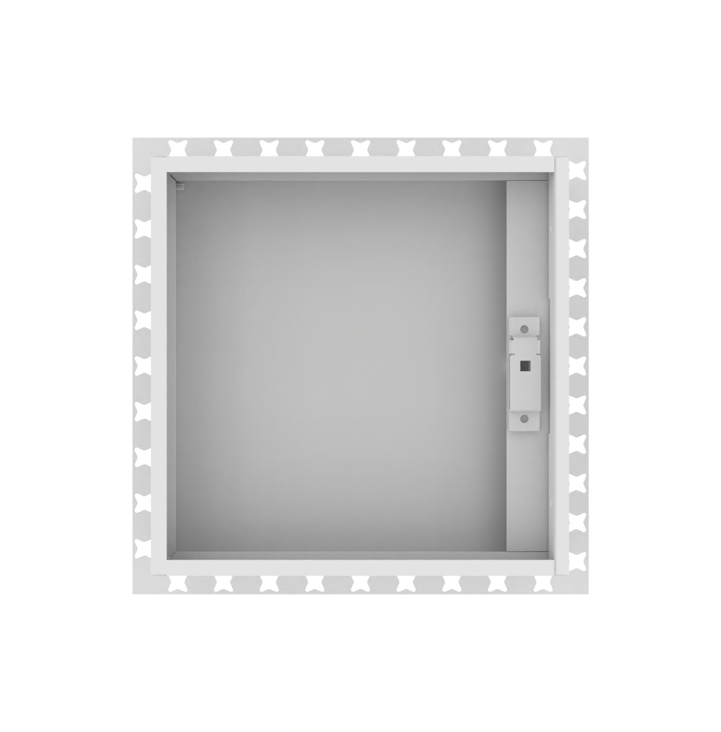 Metal Painted Beaded Frame Access Panels - Front View - Rear Face