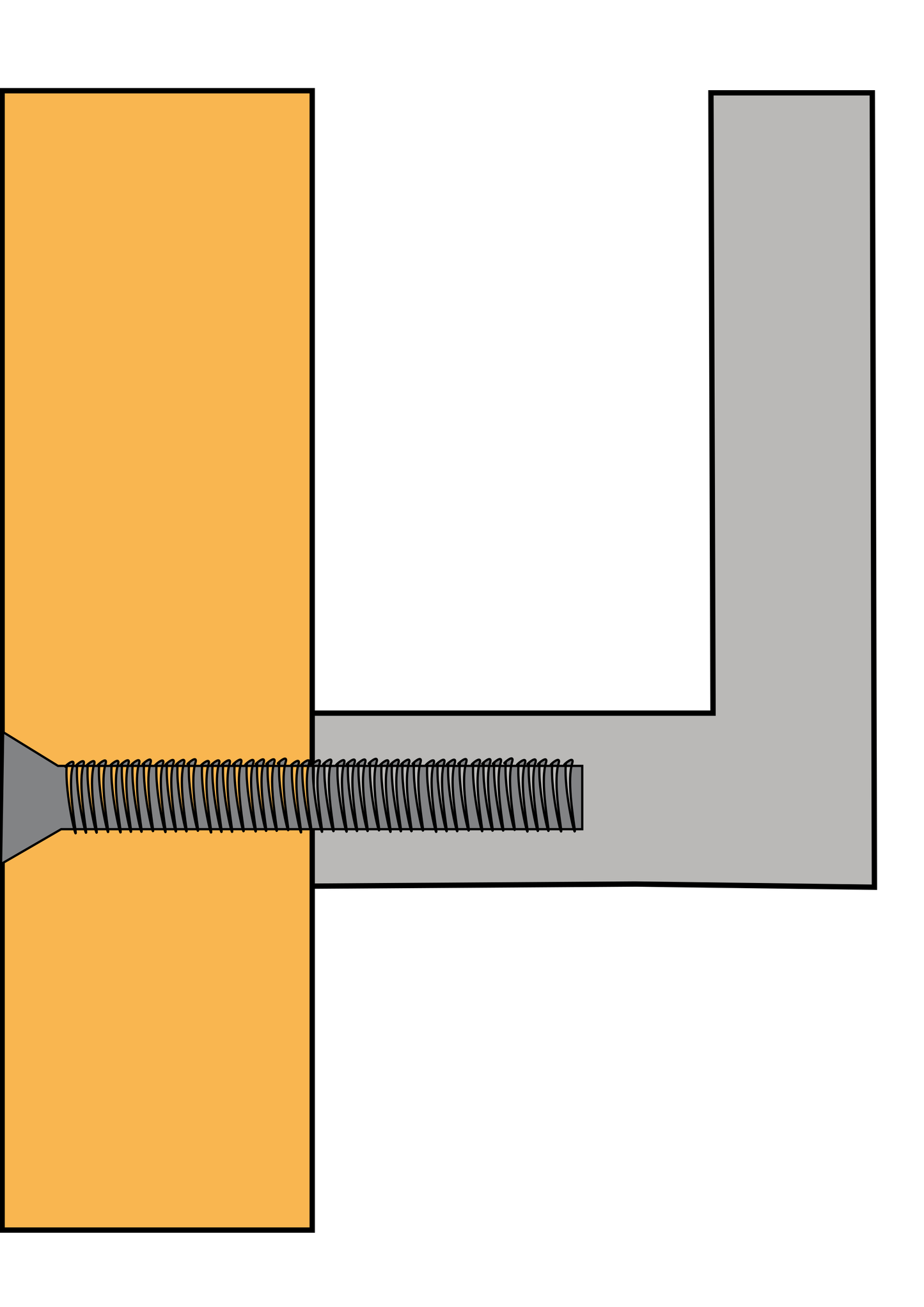 D-Bar Mitred Door Pull Handles Bolt Fix 19mm ( SSS ) Grade 304 PARTITIONS LTD