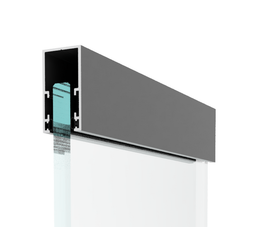 Glass Partitioning Head / Wall Channel - 50x27x3m