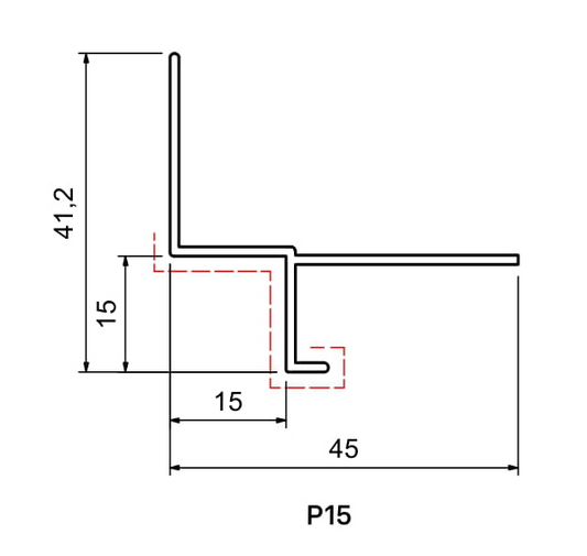 P15 - 15mm Shadow Gap Wall to Plasterboard