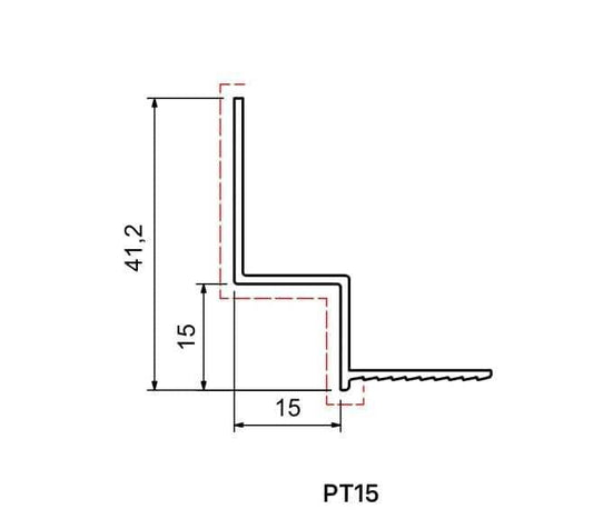 PT15-Type Drylining Ceiling 15mm Shadow Gap Trim - BLACK Trims