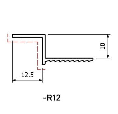 R-12 Shadow Gap Reveal Trims Dimensions - 3000mm pre-punched