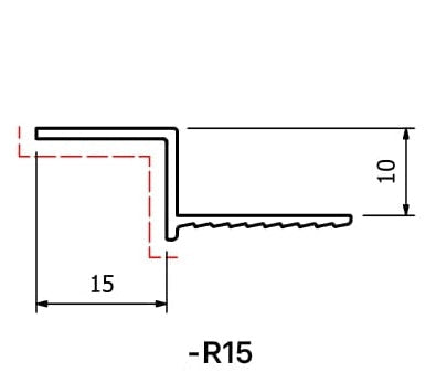 R-15 Shadow Gap Reveal Trims Dimensions - 3000mm pre-punched