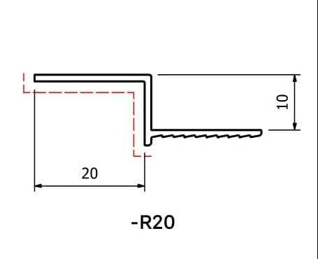 R-20 Type 20mm Reveal Trim - Black Trims