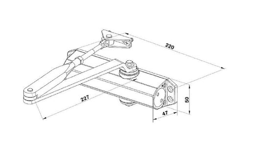 Rack and pinion door closer