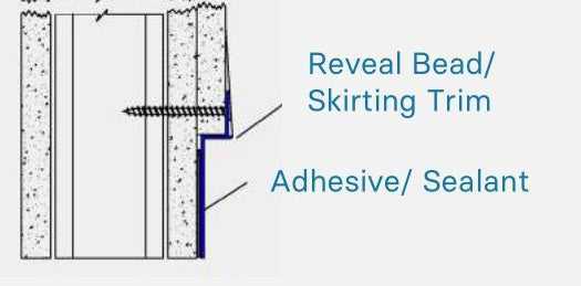 ST-Type Recessed Shadow Gap Skirting Reveal Trims - BLACK Trims