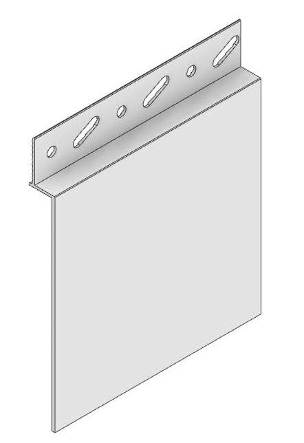 ST-Type Recessed Skirting - RAL9010 White - 3000mm Pre-punched