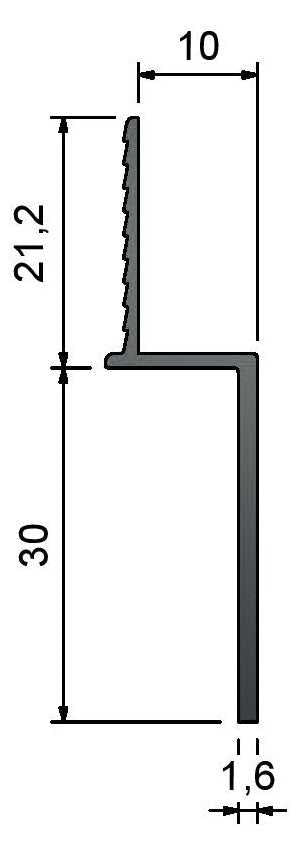 ST30-Type Recessed 30mm Shadow Gap Skirting Reveal Trim Trims