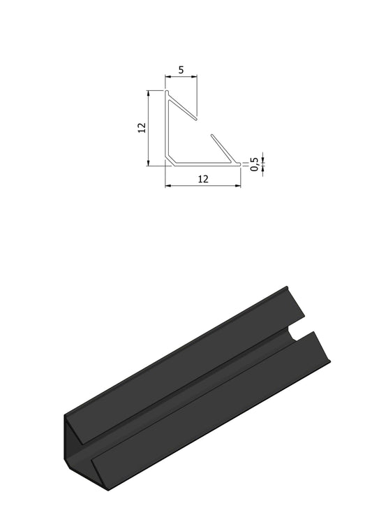 Self adhesive door frame gasket - Black 3000mm CS3 Order Code