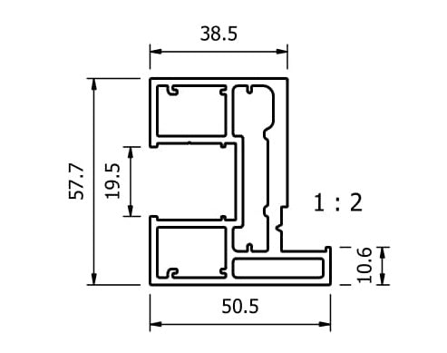 Single Glaze 50x57 aluminium door frame kits