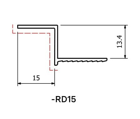 Type-RD15 3000mm in length RAL9010 ( 15mm Boards )