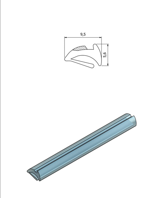 Universal Wedge Gasket 12/13mm Glass Sizes Crystal