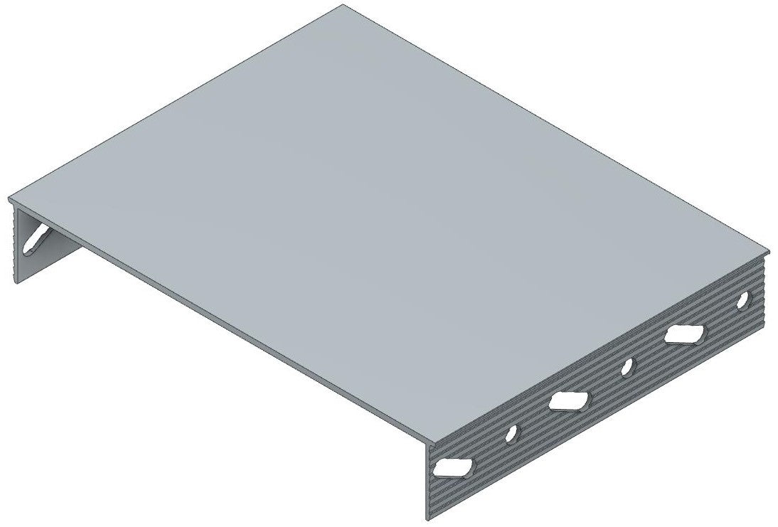 End Cap Profiles 3000mm Aluminium