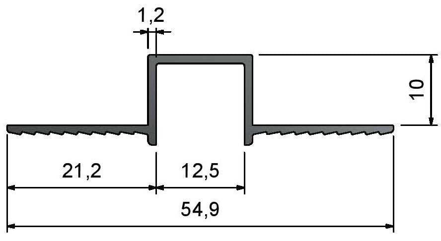 Recessed White Aluminium Strip Profile For Drywall / Plasterboard 3.0m 