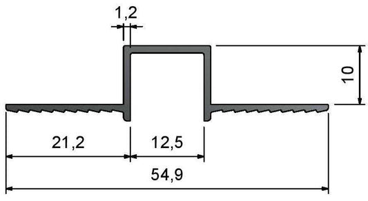 Recessed White Aluminium Strip Profile For Drywall / Plasterboard 3.0m 