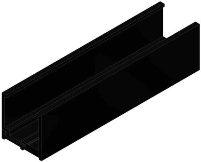Glazing Aluminium U Channels + Gaskets - Two-Part 25x25x3m 