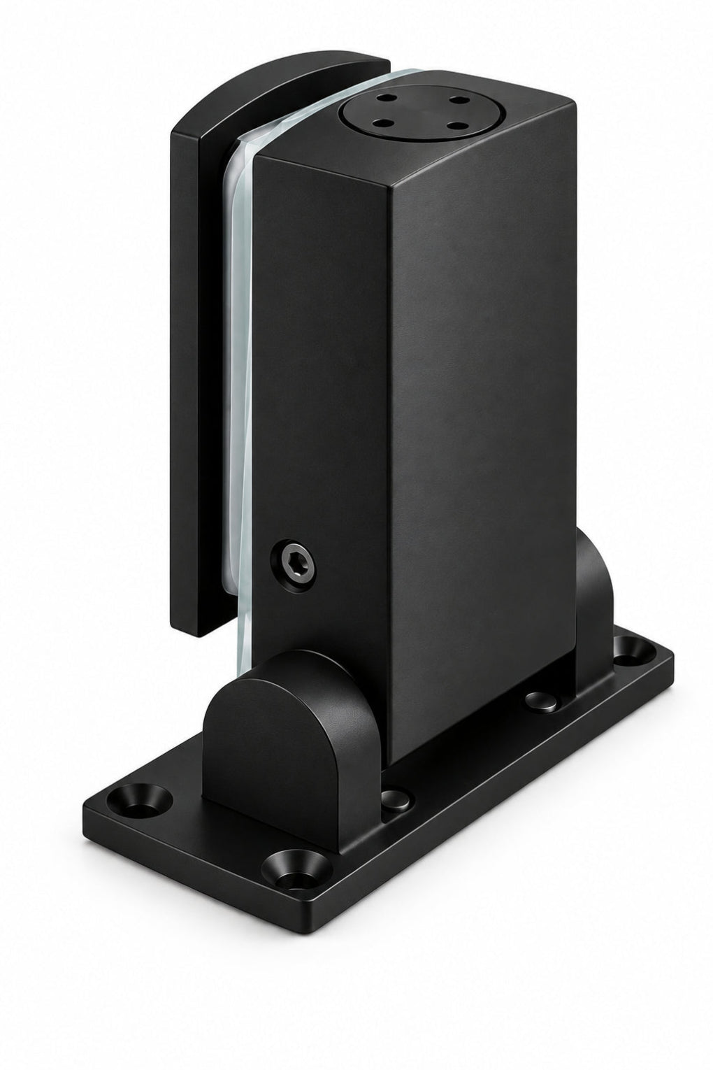 8060BLKx1 Biloba Hydraulic 8060 Glass Door Hinge - BLACK