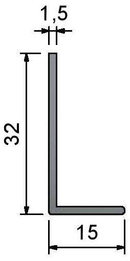AG-15x32mm Ceiling Perimeter Angle Trims PARTITIONS LTD
