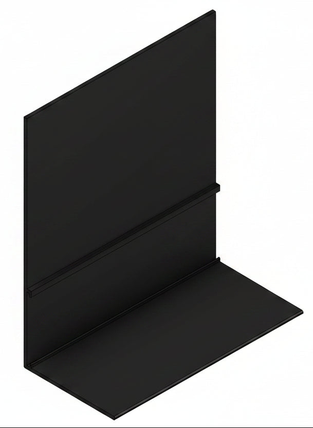 AG50120 - 120X50mm ANGLE - 3000MM BLACK ALUMINIUM